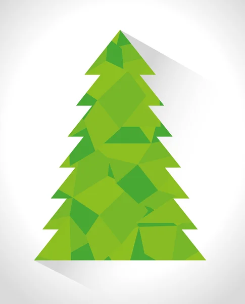 Merry christmas decoratieve materialen en pijnboom — Stockvector