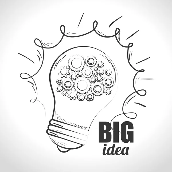Μεγάλη ιδέα, δημιουργών και νοημοσύνη — Διανυσματικό Αρχείο