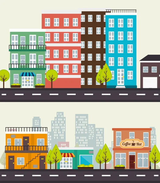 Urban city and real estate design. — Stock Vector