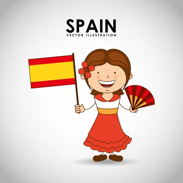 Ισπανία παιδί σχεδιασμού — Διανυσματικό Αρχείο