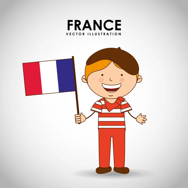 Desenho de criança de França — Vetor de Stock