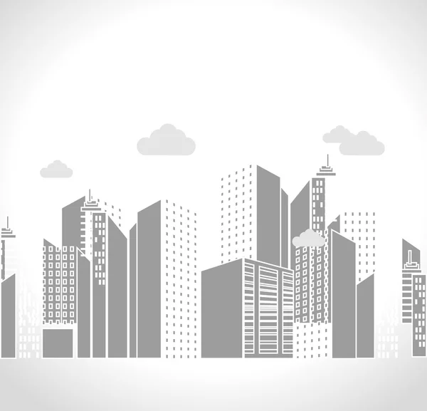 Ville urbaine et design immobilier . — Image vectorielle