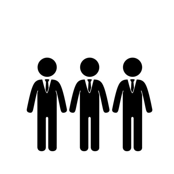 Businessmen teamwork pictogram — Stock Vector