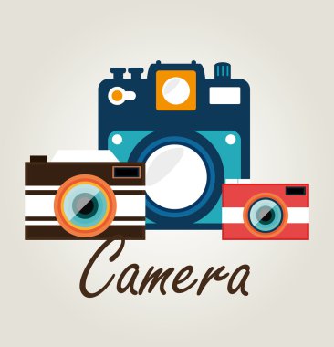 Fotoğraf ve fotoğraf makinesi vintage tasarım