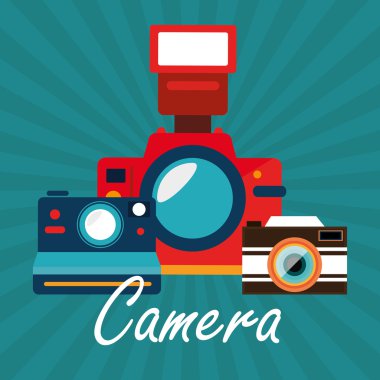 Fotoğraf ve fotoğraf makinesi vintage tasarım