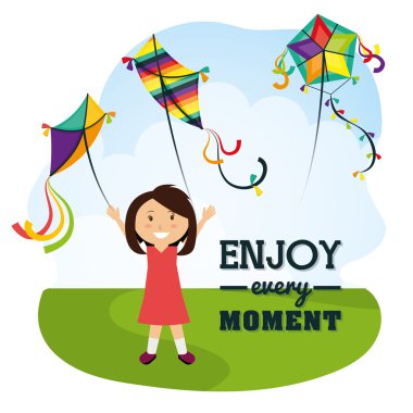 Uçurtma ve çocukluk tasarım.