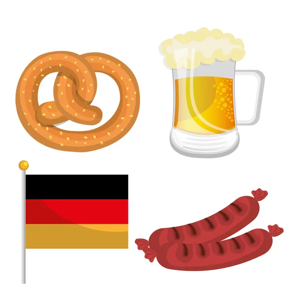 Deutsche kulturen und oktober fest design. — Stockvektor