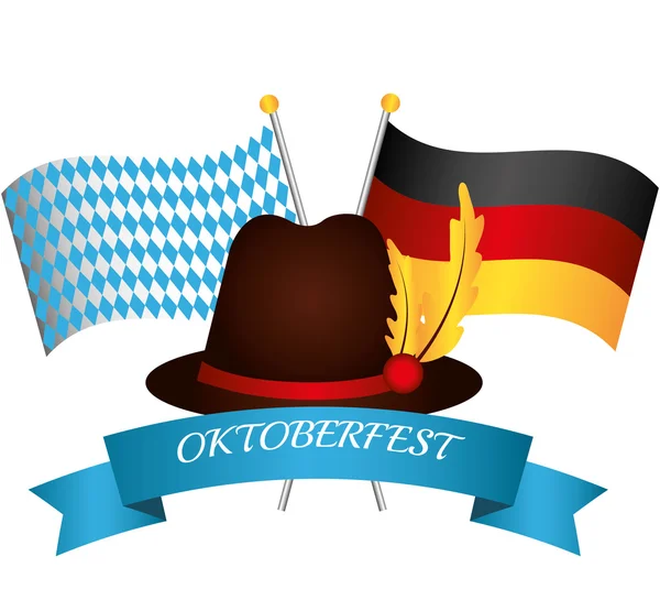 Alemania culturas y oktober fest diseño . — Vector de stock
