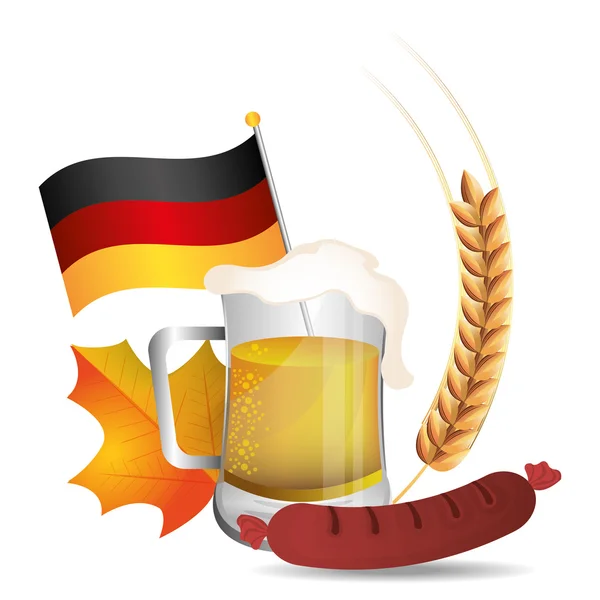 Germany cultures and oktober fest design. — Stock Vector