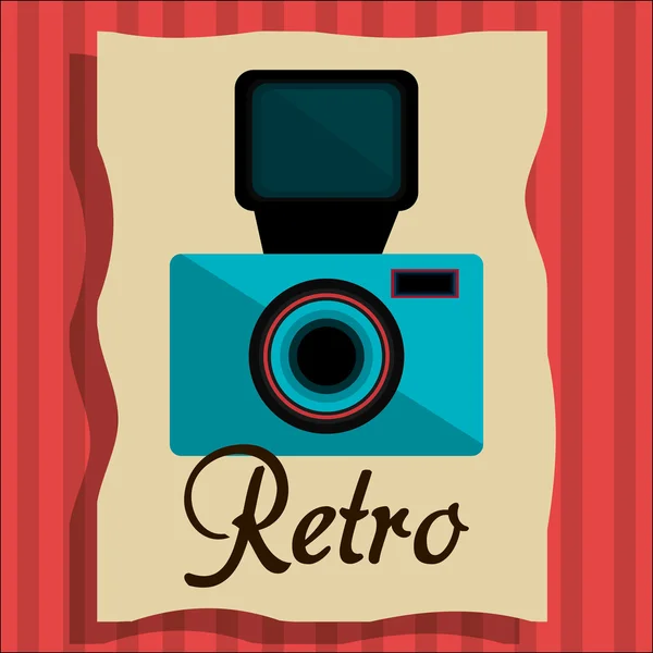 Photographie et appareil photo vintage design — Image vectorielle