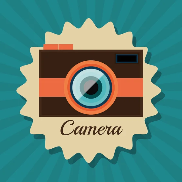 Photographie et appareil photo vintage design — Image vectorielle