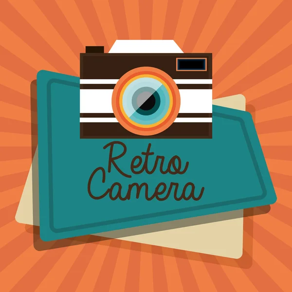 Fotografia e câmera design vintage — Vetor de Stock