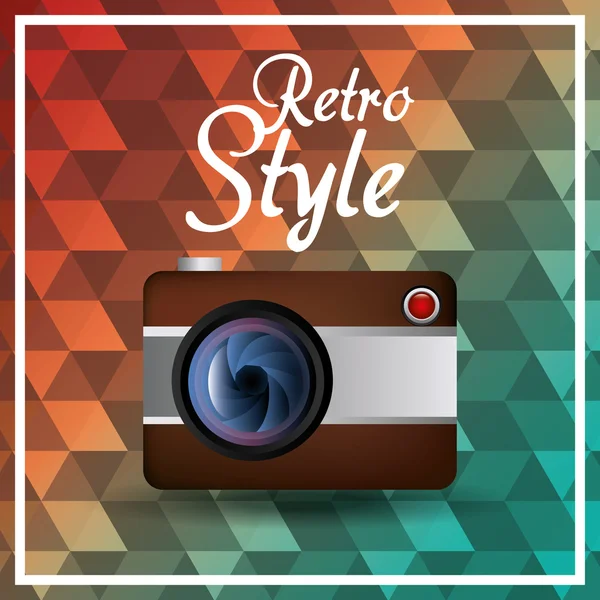 Photographie et appareil photo vintage design — Image vectorielle