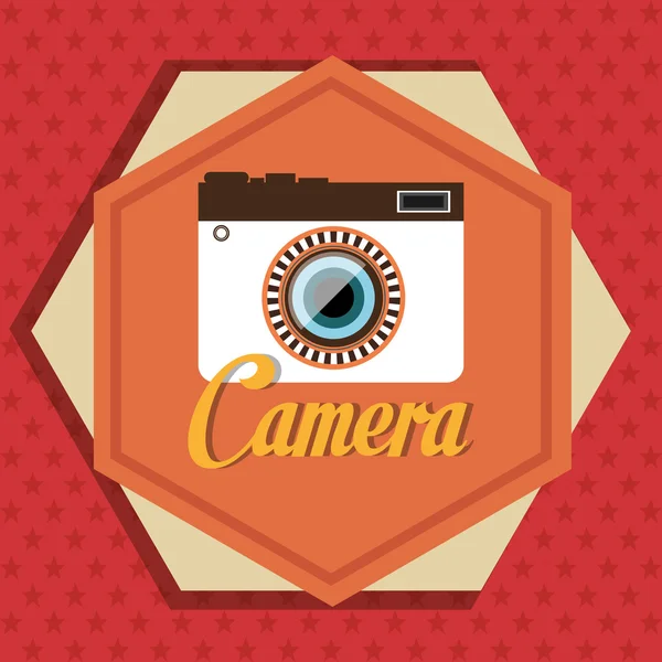 Fotografía y cámara de diseño vintage — Vector de stock