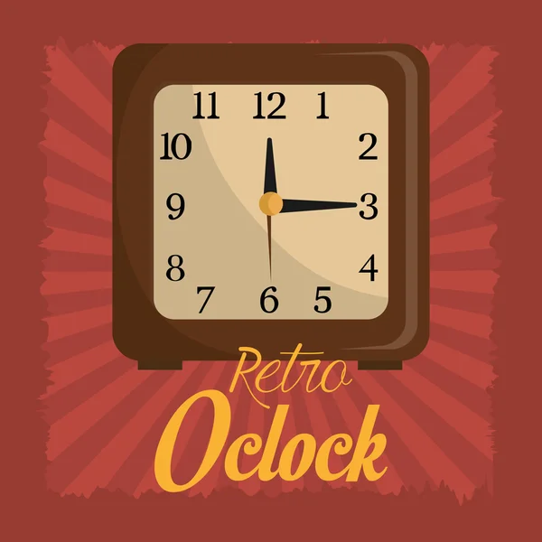 Reloj de tiempo diseño vintage — Vector de stock