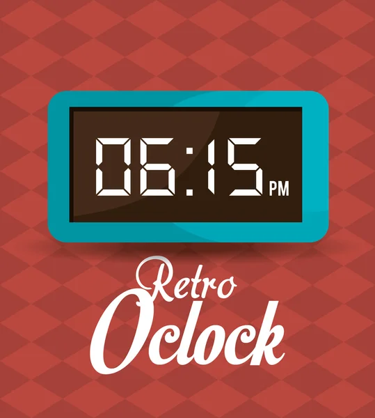 Tid klocka vintage design — Stock vektor