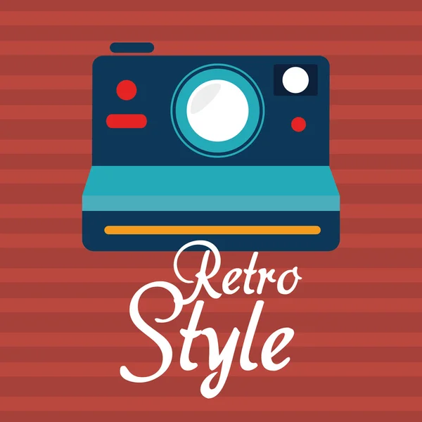 Fotografia e câmera design vintage — Vetor de Stock