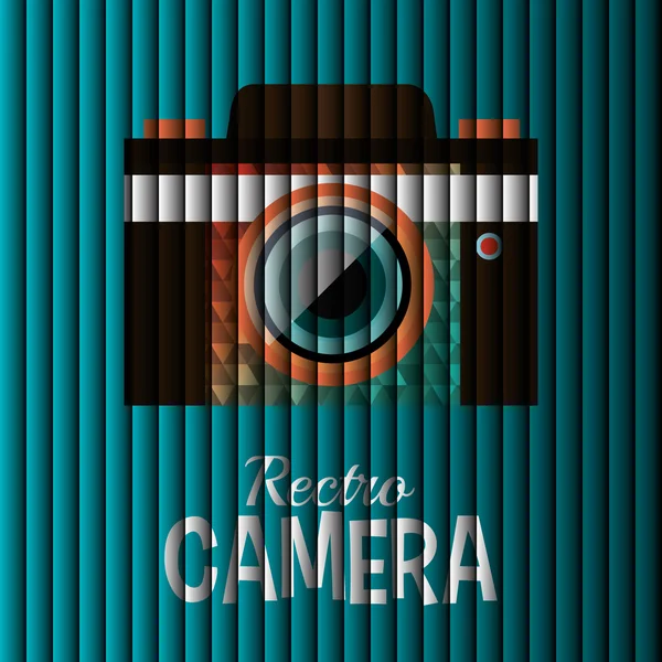 写真とカメラのビンテージ デザイン — ストックベクタ