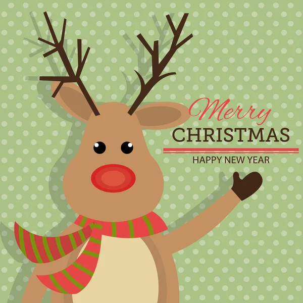 快乐的圣诞节和新年快乐卡设计 — 图库矢量图片