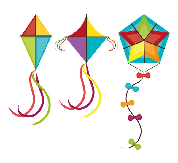 Kite e design de infância . — Vetor de Stock