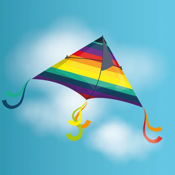 Kite en jeugd design. — Stockvector