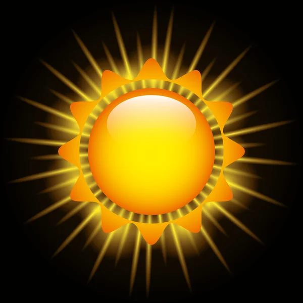 Влітку сонце мультфільм — стоковий вектор