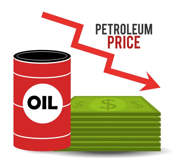 Petroleum and oil industry prices — Stock Vector