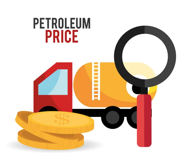 Petroleum and oil industry prices — Stock Vector