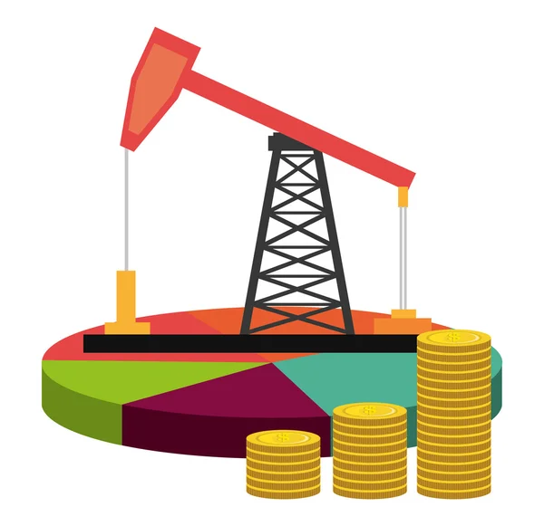 Petroleum and oil industry prices — Stock Vector