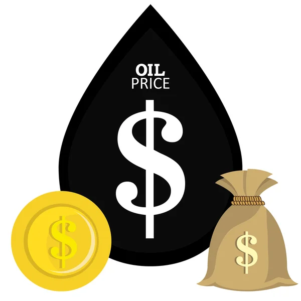 石油と石油業界の価格 — ストックベクタ