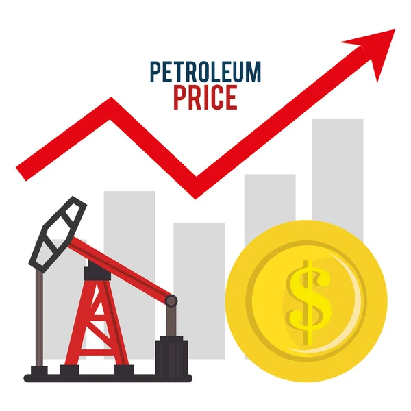 석유 및 석유 산업 가격 — 스톡 벡터