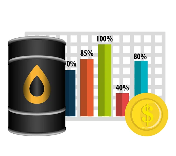 Prix de l'industrie pétrolière — Image vectorielle