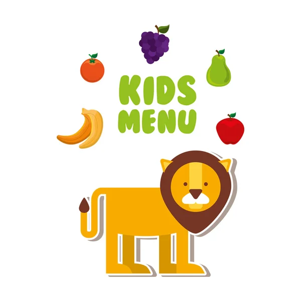 Kinderen menu ontwerp — Stockvector