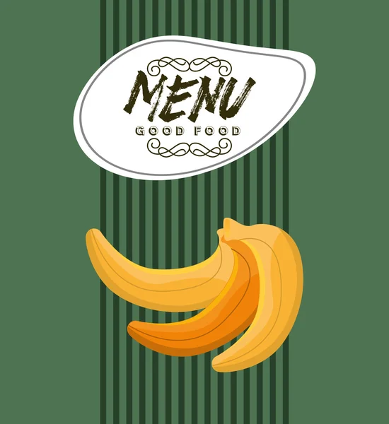 Design de menu végétarien — Image vectorielle