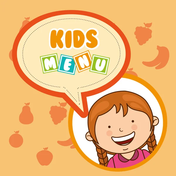 Kids menu design — Stock Vector