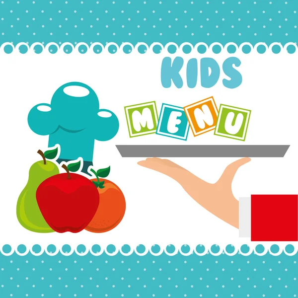 Menu enfants design — Image vectorielle