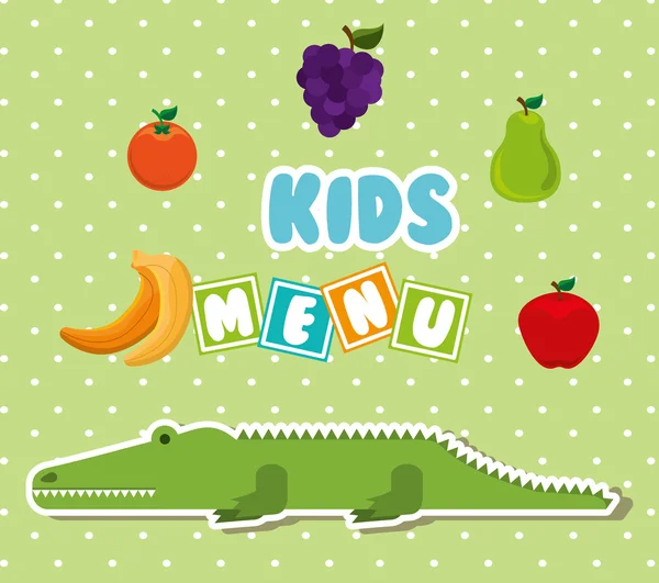 Kinderen menu ontwerp — Stockvector