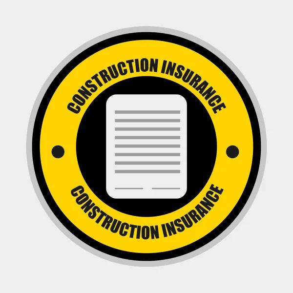 Stavební pojištění design — Stockový vektor