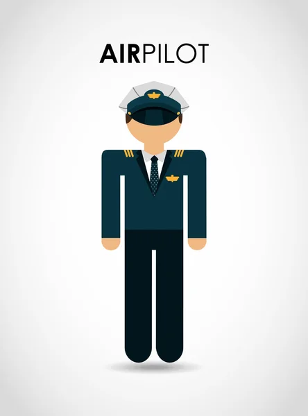 Air pilot design — Stock Vector