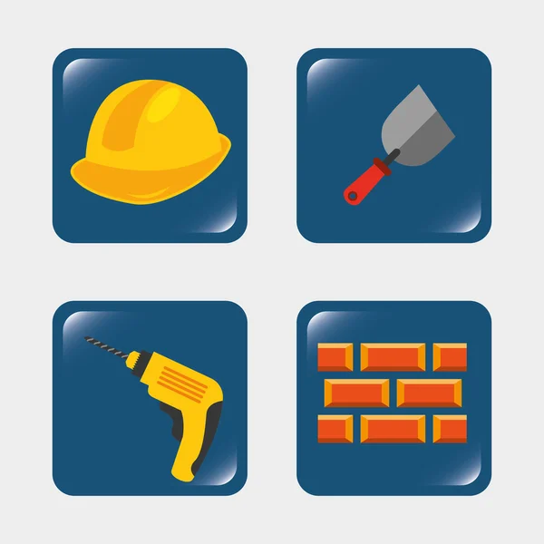 Ontwerp van hulpmiddelen voor Builder — Stockvector