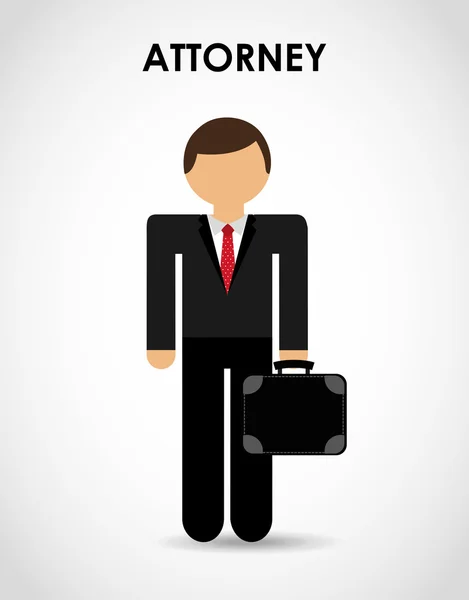 Attorney icon design — Stock Vector