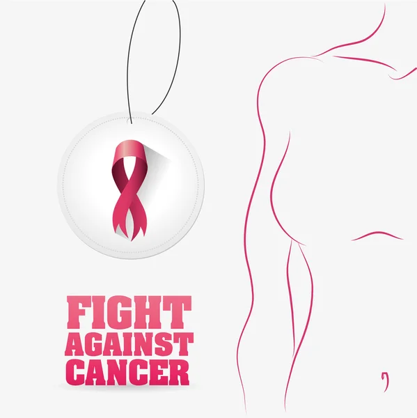 Campaña de lucha contra el cáncer de mama — Vector de stock