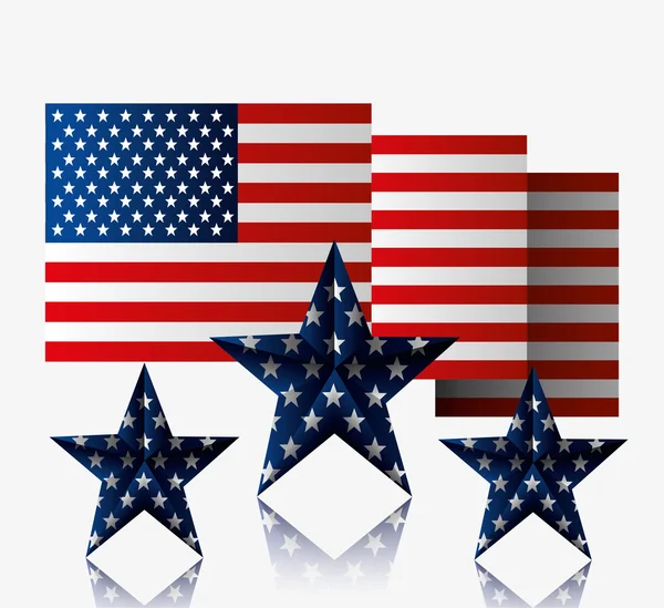 Estados Unidos patriotismo diseño . — Vector de stock