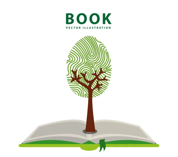Зеленая книга дизайн — стоковый вектор