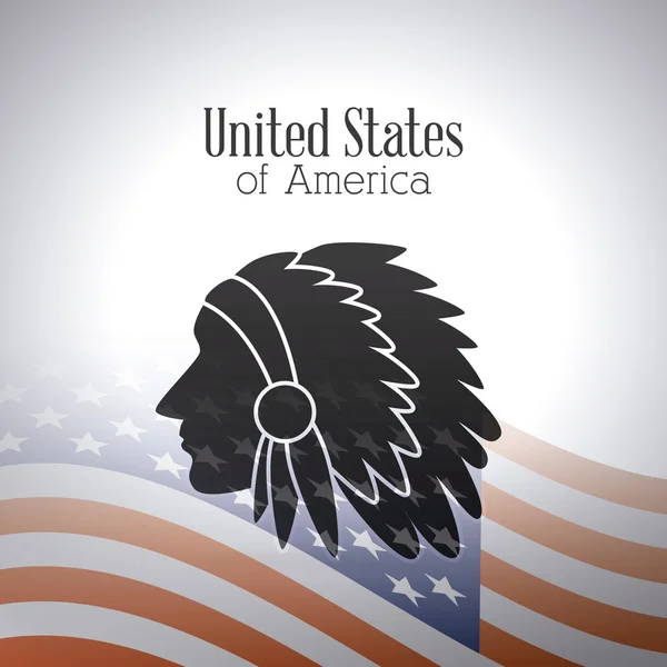 Estados Unidos patriotismo diseño . — Vector de stock