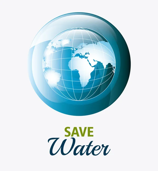 Save water design. — Stock Vector
