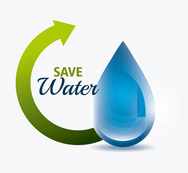 Save water design. — Stock Vector