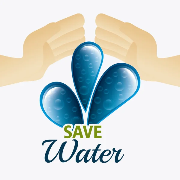 Salva progettazione dell'acqua . — Vettoriale Stock