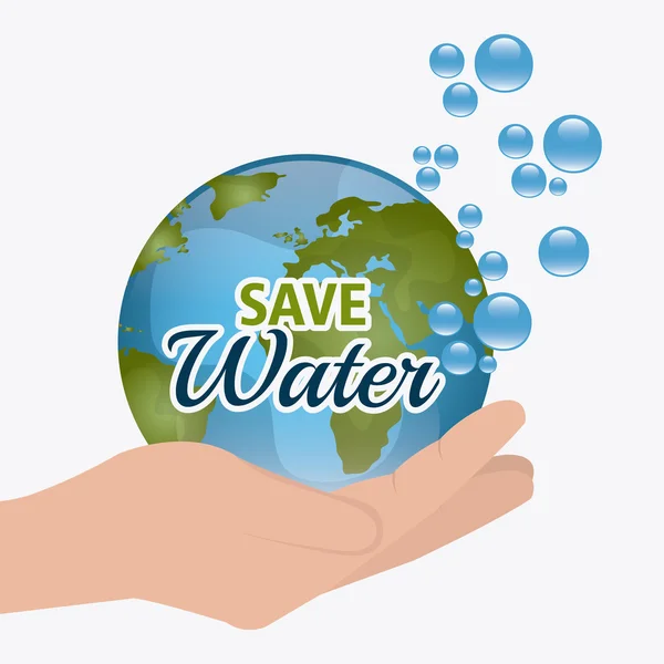 Save water design. — Stock Vector