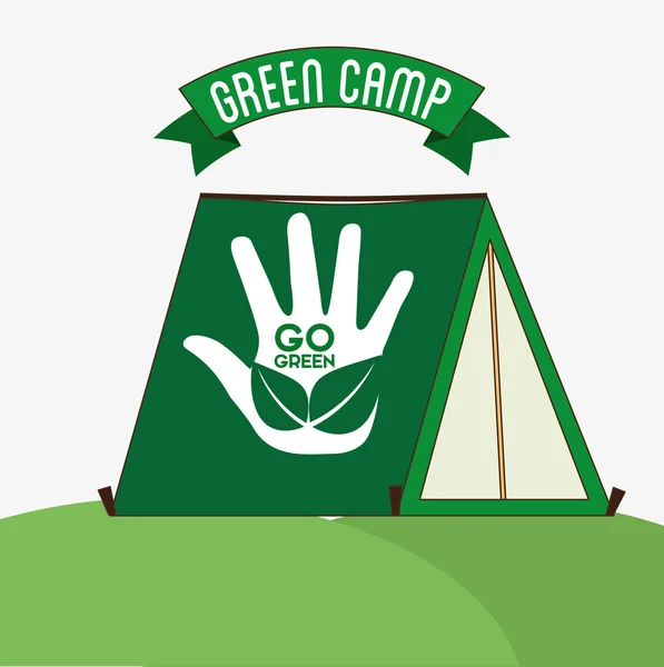 Projeto acampamento verde Ilustrações De Stock Royalty-Free